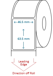 46.5 mm x 63.5 mm Roll Labels
