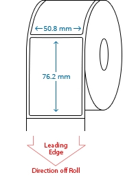 50.8 mm x 76.2 mm Roll Labels