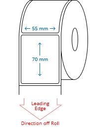 55 mm x 70 mm Roll Labels
