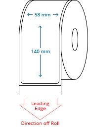 58 mm x 140 mm Roll Labels