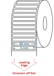 60 mm x 5 mm Roll Labels