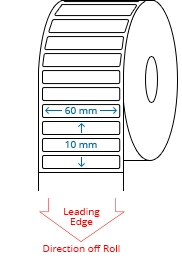 60 mm x 10 mm Roll Labels