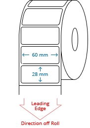 60 mm X 28 mm Roll Labels