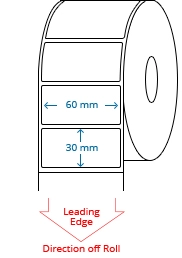60 mm x 30 mm Roll Labels