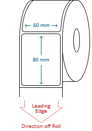 60 mm x 80 mm Roll Labels