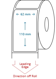 62 mm x 110 mm Roll Labels
