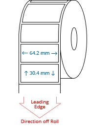 64.20 mm x 30.40 mm Roll Labels