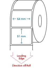 64 mm x 51 mm Roll Labels