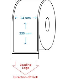 64 mm x 330 mm Roll Labels