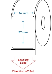 67 mm x 97 mm Roll Labels