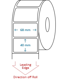68 mm x 40 mm Roll Labels