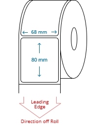 68 mm x 80 mm Roll Labels