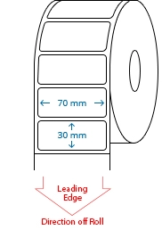 70 mm x 30 mm Roll Labels