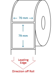 70 mm x 79 mm Roll Labels