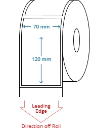 70 mm x 120 mm Roll Labels