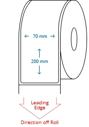 70 mm x 200 mm Roll Labels