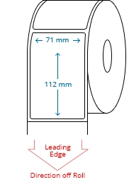 71 mm x 112 mm Roll Labels