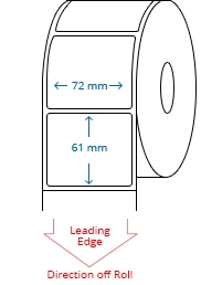 72 mm x 61 mm Roll Labels