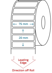 75 mm x 20 mm Roll Labels
