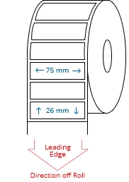 75 mm x 26 mm Roll Labels
