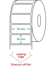 75 mm x 35 mm Roll Labels
