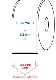 75 mm x 286 mm Roll Labels