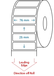76 mm x 25 mm Roll Labels