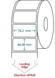 76.2 mm x 44.45 mm Roll Labels