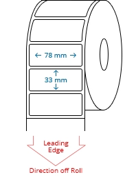 78 mm x 33 mm Roll Labels