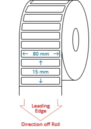 80 mm x 15 mm Roll Labels