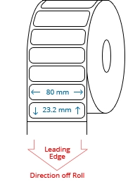 80 mm x 23.2 mm Roll Labels