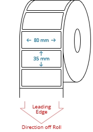 80 mm x 35 mm Roll Labels