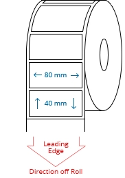 80 mm x 40 mm Roll Labels