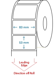 83 mm x 53 mm Roll Labels