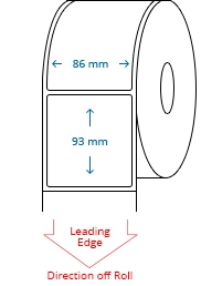 86 mm x 93 mm Roll Labels
