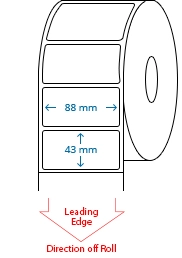 88 mm x 43 mm Roll Labels
