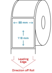 88 mm x 118 mm Roll Labels