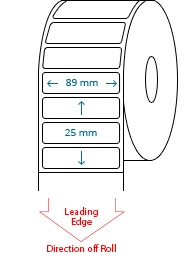 89 mm x 25 mm Roll Labels
