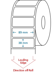 89 mm x 38 mm Roll Labels