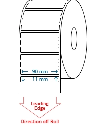 90 mm x 11 mm Roll Labels