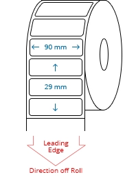 90 mm x 29 mm Roll Labels