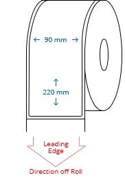 90 mm x 220 mm Roll Labels