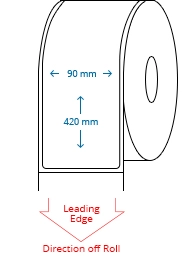 90 mm x 420 mm Roll Labels