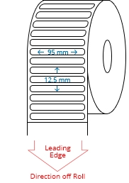 95 mm x 12.5 mm Roll Labels