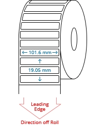 101.6 mm x 19.05 mm Roll Labels