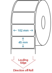 102 mm x 45 mm Roll Labels
