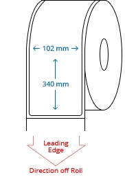 102 mm x 340 mm Roll Labels
