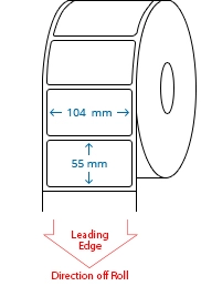 104 mm x 55 mm Roll Labels