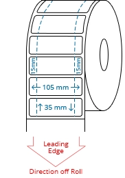 105 mm x 35 mm  Roll Labels