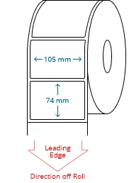 105 mm x 74 mm Roll Labels